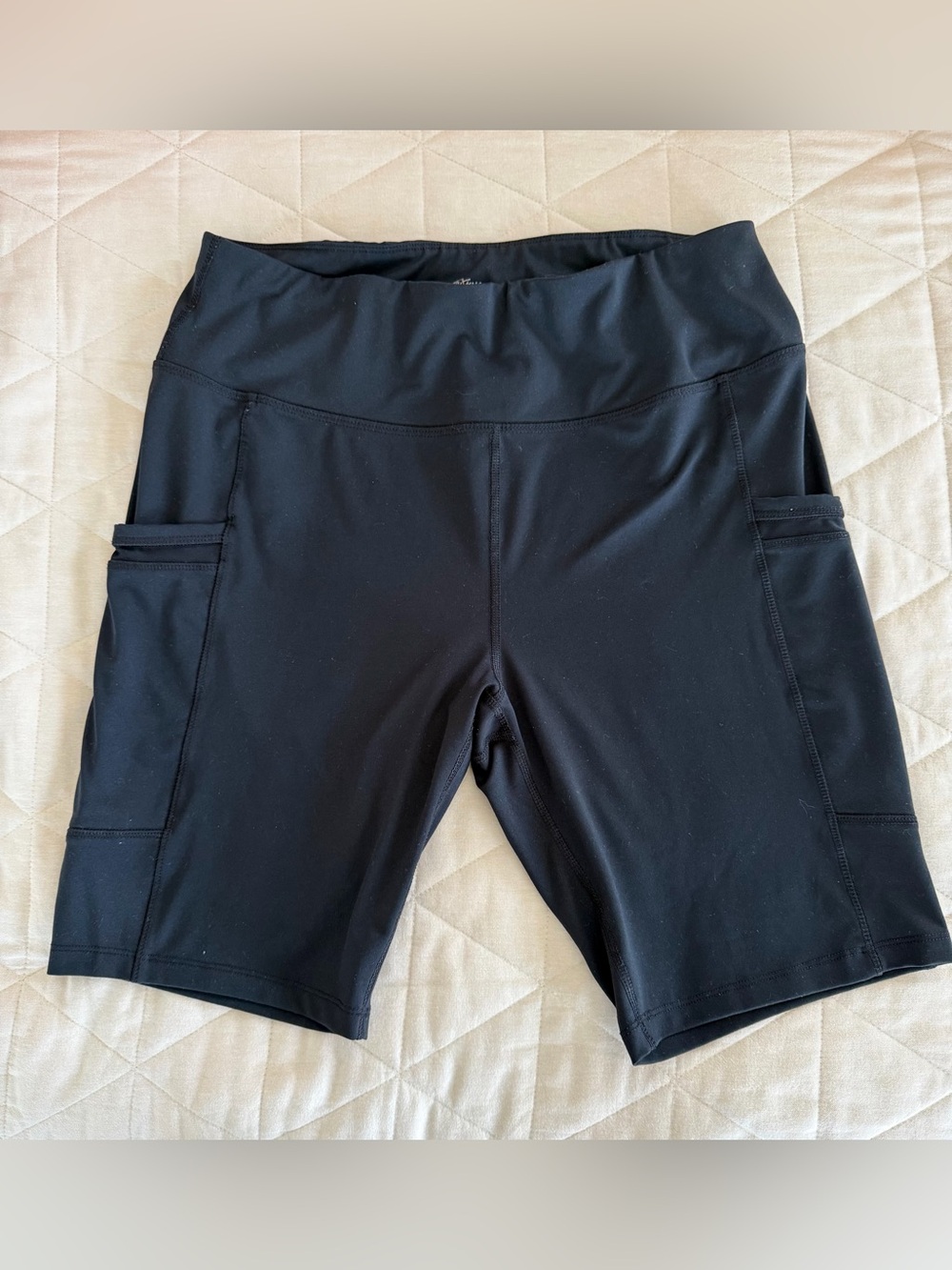 Live Well Women’s Black Bike Shorts with Side Pockets